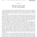خرید و دانلود نسخه کامل کتاب Numerical Analysis 2000 : Linear Algebra – Linear Systems and Eigenvalues (Numerical Analysis 2000)