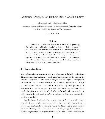 خرید و دانلود نسخه کامل کتاب Numerical Analysis Of Turbine Blade Cooling Ducts