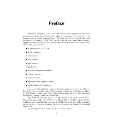 خرید و دانلود نسخه کامل کتاب Numerical Computing with MATLAB