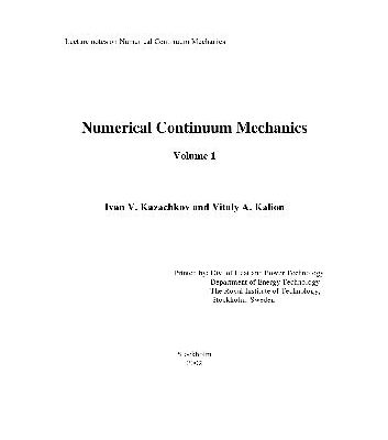 خرید و دانلود نسخه کامل کتاب Numerical continuum mechanics
