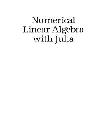 خرید و دانلود نسخه کامل کتاب Numerical Linear Algebra with Julia