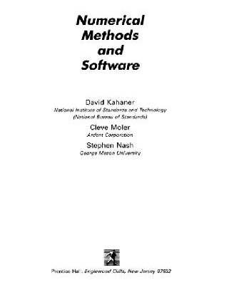 خرید و دانلود نسخه کامل کتاب Numerical methods and software
