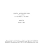 خرید و دانلود نسخه کامل کتاب Numerical Methods Course Notes
