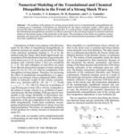 خرید و دانلود نسخه کامل کتاب Numerical Modeling of the Translational and Chemical  Disequilibria in the Front of a Strong Shock Wave