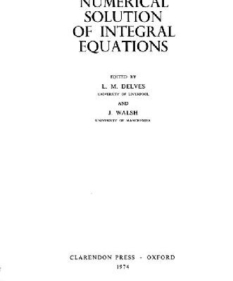 خرید و دانلود نسخه کامل کتاب Numerical solution of integral equations
