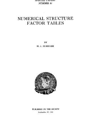 خرید و دانلود نسخه کامل کتاب Numerical Structure Factor Tables
