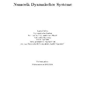 خرید و دانلود نسخه کامل کتاب Numerik Dynamischer Systeme 002