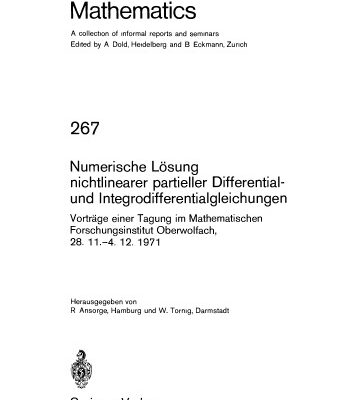 خرید و دانلود نسخه کامل کتاب Numerische Losung nichtlinearer partieller Differential- und Integrodifferentialgleichungen