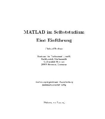 خرید و دانلود نسخه کامل کتاب Numerische Mathematik 1. Einfuehrung in MATLAB