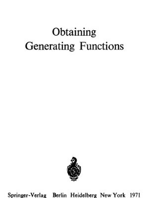 خرید و دانلود نسخه کامل کتاب Obtaining Generating Functions