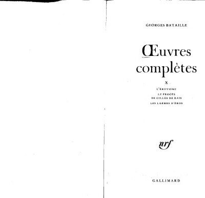 خرید و دانلود نسخه کامل کتاب Œuvres complètes, tome 10 : L’Erotisme. Le procès de Gilles de Rais. Les larmes d’Eros