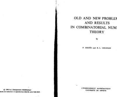 خرید و دانلود نسخه کامل کتاب Old And New Problems And Results In Combinatorial Number Theory