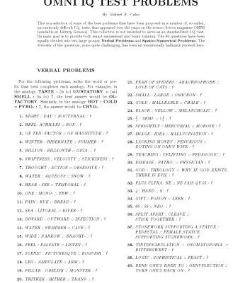 خرید و دانلود نسخه کامل کتاب OMNI IQ Test problems