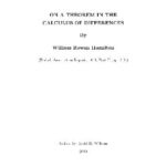 خرید و دانلود نسخه کامل کتاب On a Theorem in the Calculus of Differences