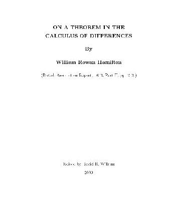خرید و دانلود نسخه کامل کتاب On a Theorem in the Calculus of Differences