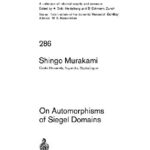 خرید و دانلود نسخه کامل کتاب On Automorphisms of Siegel Domains