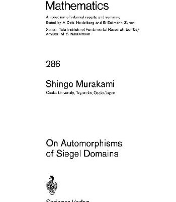 خرید و دانلود نسخه کامل کتاب On Automorphisms of Siegel Domains