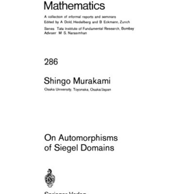 خرید و دانلود نسخه کامل کتاب On Automorphisms of Siegel Domains