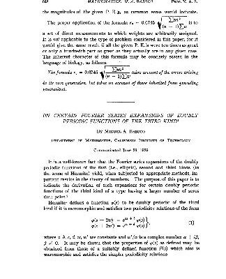 خرید و دانلود نسخه کامل کتاب On certain Fourier series expansions of doubly periodic functions of the third kind
