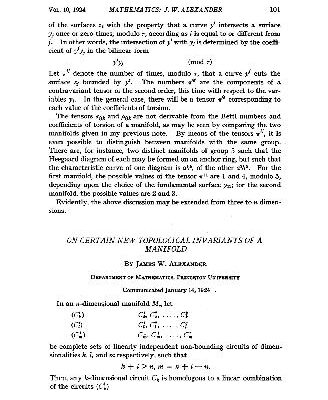 خرید و دانلود نسخه کامل کتاب On Certain New Topological Invariants of a Manifold