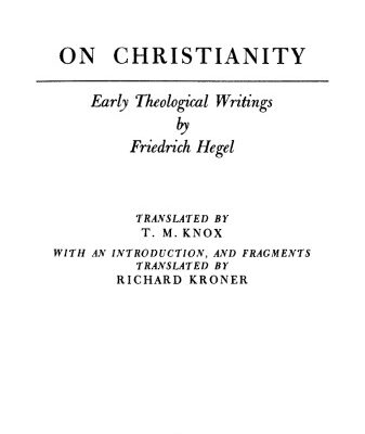 خرید و دانلود نسخه کامل کتاب On Christianity: Early Theological Writings