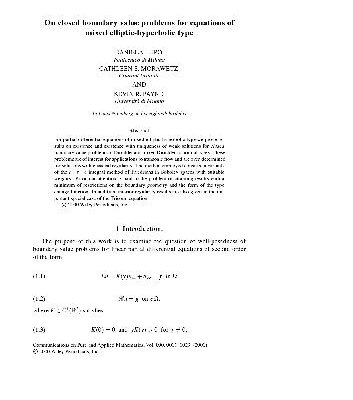 خرید و دانلود نسخه کامل کتاب On closed boundary value problems for equations of mixed elliptic-hyperbolic type