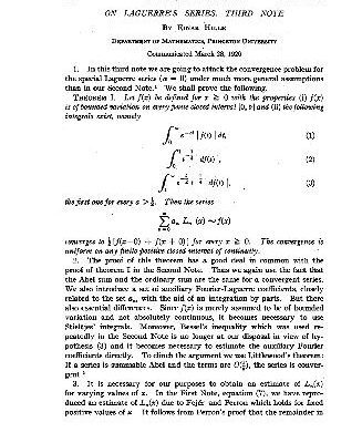 خرید و دانلود نسخه کامل کتاب On Laguerres Series Third Note