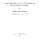 خرید و دانلود نسخه کامل کتاب On Quaternions; or on a new System of Imaginaries in Algebra