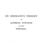 خرید و دانلود نسخه کامل کتاب On Riemann’s Theory Of Algebraic Functions