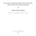 خرید و دانلود نسخه کامل کتاب On Some Investigations Connected with the Calculus of Probabilities