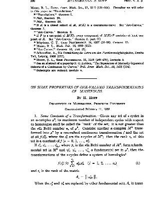 خرید و دانلود نسخه کامل کتاب On Some Properties of One-Valued Transformations of Manifolds