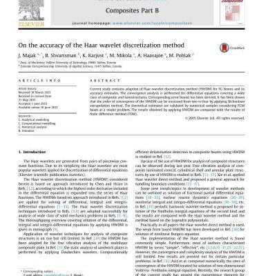 خرید و دانلود نسخه کامل کتاب On the accuracy of the Haar wavelet discretization method