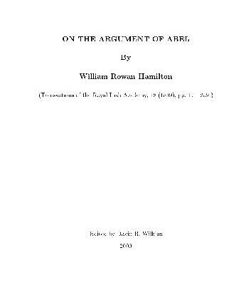 خرید و دانلود نسخه کامل کتاب On the Argument of Abel