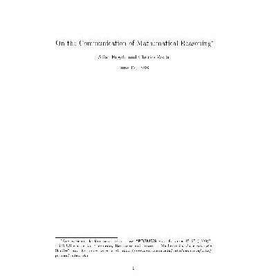 خرید و دانلود نسخه کامل کتاب On the communication of mathematical reasoning