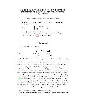 خرید و دانلود نسخه کامل کتاب On the curvature of the level sets of solutions of some nonlinear elliptic equations