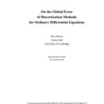 خرید و دانلود نسخه کامل کتاب On the Global Error on Discretization Methods for Ordinary Differential Equations
