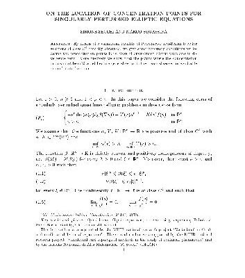 خرید و دانلود نسخه کامل کتاب On the location of concentration points for singularly perturbed elliptic equations