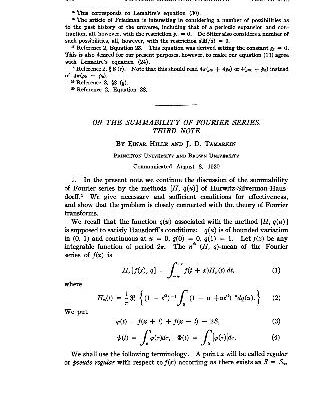 خرید و دانلود نسخه کامل کتاب On the Summability of Fourier Series. Third Note