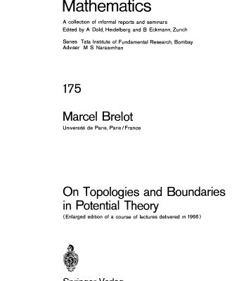 خرید و دانلود نسخه کامل کتاب On Topologies and Boundaries in Potential Theory