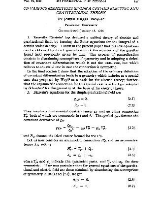 خرید و دانلود نسخه کامل کتاب On Various Geometries Giving a Unified Electric and Gravitational Theory