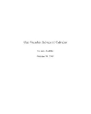 خرید و دانلود نسخه کامل کتاب One variable advanced calculus