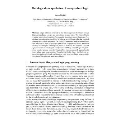 خرید و دانلود نسخه کامل کتاب Ontological encapsulation of many-valued logic