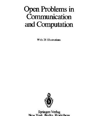 خرید و دانلود نسخه کامل کتاب Open problems in communication and computation