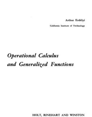 خرید و دانلود نسخه کامل کتاب Operational calculus and generalized functions