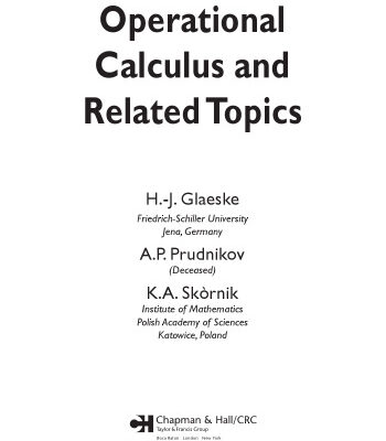 خرید و دانلود نسخه کامل کتاب Operational calculus and related topics