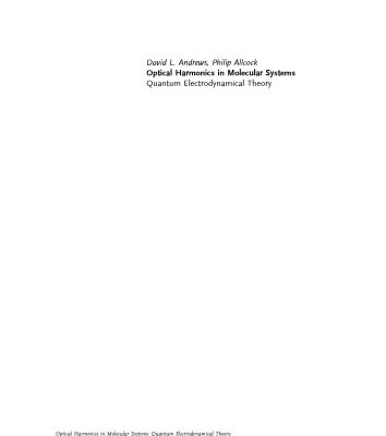 خرید و دانلود نسخه کامل کتاب Optical Harmonics in Molecular Systems: Quantum Electrodynamical Theory