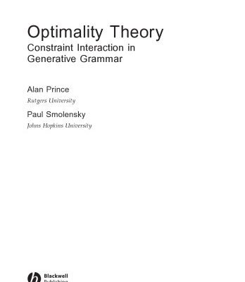 خرید و دانلود نسخه کامل کتاب Optimality Theory: Constraint Interaction in Generative Grammar