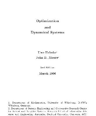 خرید و دانلود نسخه کامل کتاب Optimization and Dynamical Systems