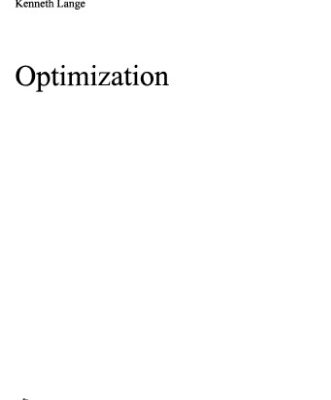 خرید و دانلود نسخه کامل کتاب Optimization