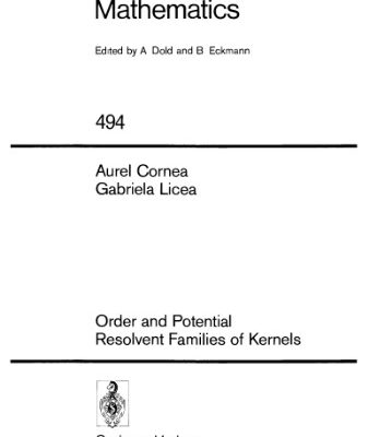 خرید و دانلود نسخه کامل کتاب Order and Potential Resolvent Families of Kernels